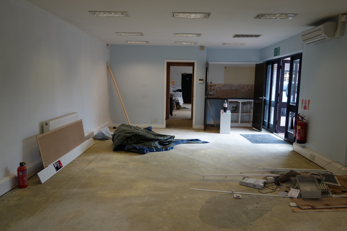 new floor space and new kitchen being fitted