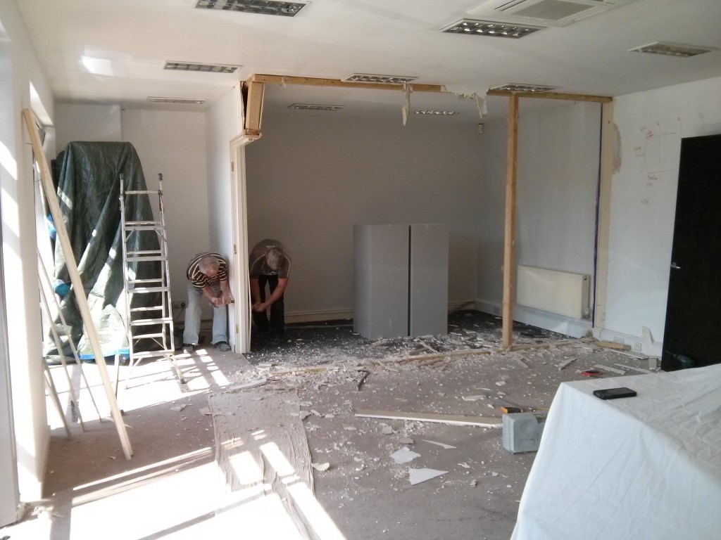 Internal Walls being torn down