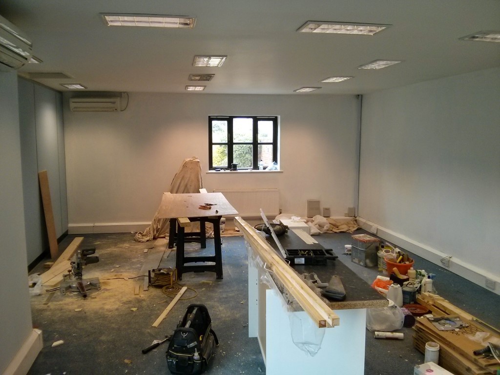 office half way through refurb