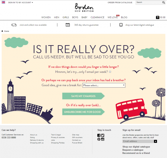 boden unsubscribe