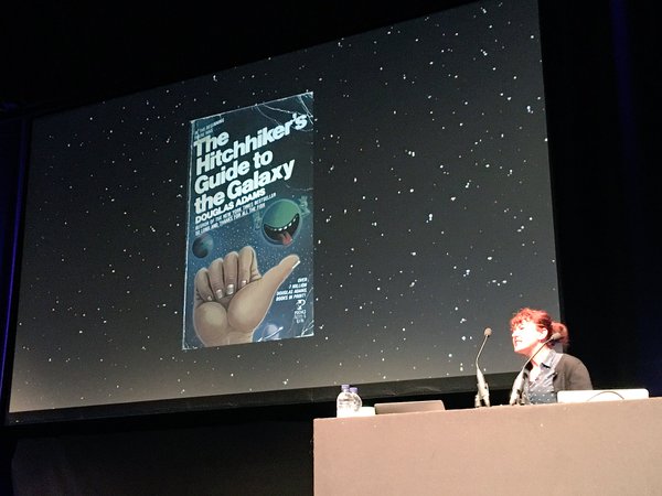 Erika Hall speaking at UX London 2016