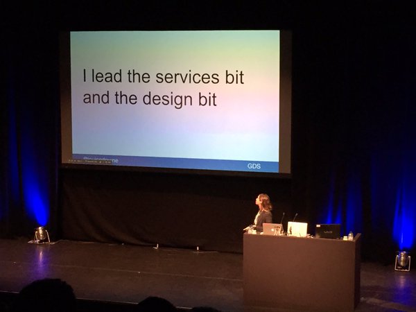 Louise Downe speaking at UX London 2016