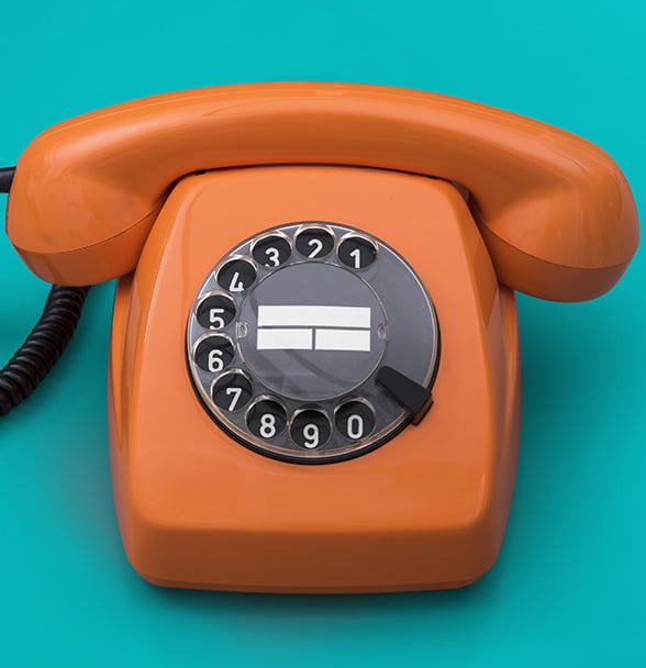 small orange phone