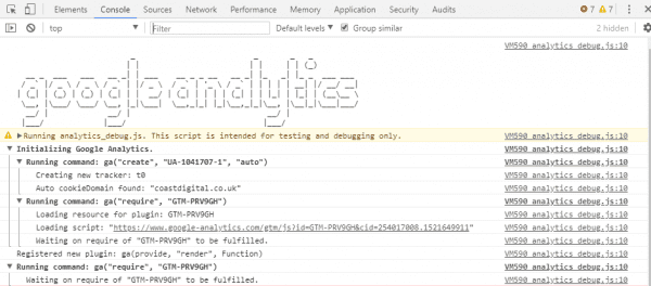 google analytic debugger
