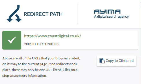 redirect path