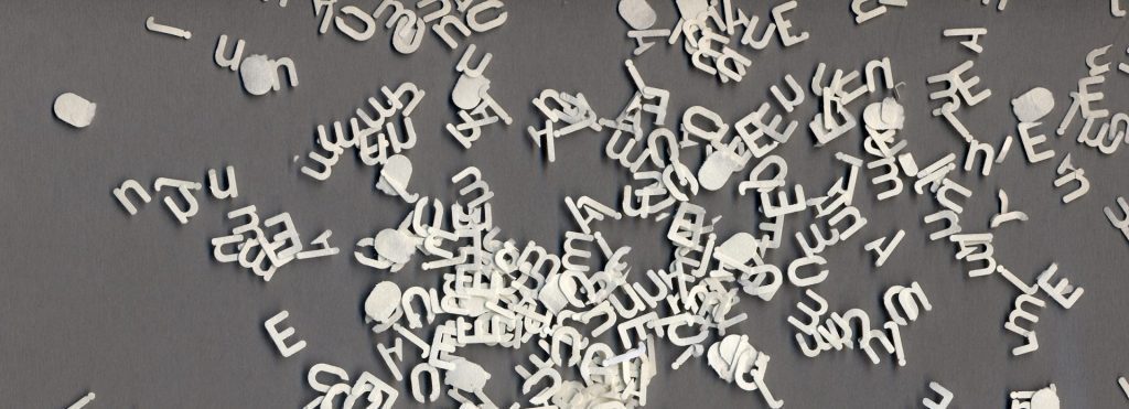 Abstract Broken Typography