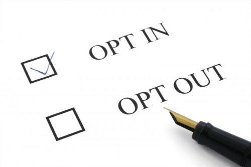 opt out tick box