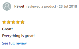 Suspicious language used in review