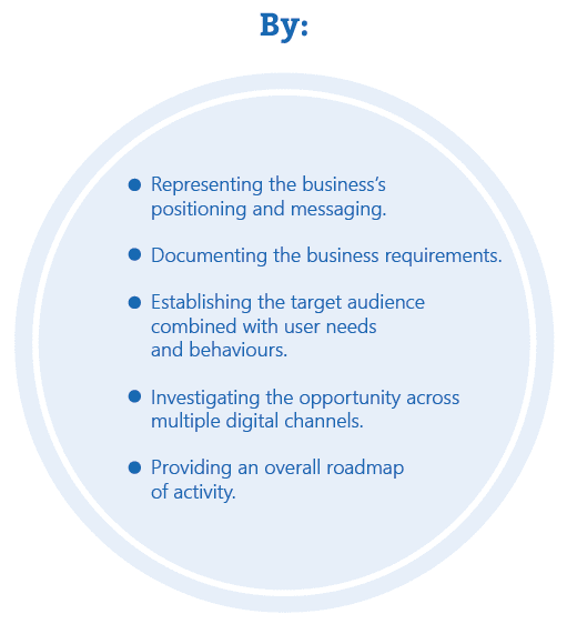 A strategy sets out to, by