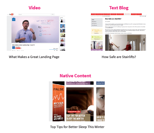 types of content 1