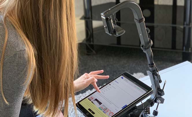 tablet with eye tracking equipment