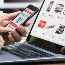 ecommerce shopping on mobile and desktop
