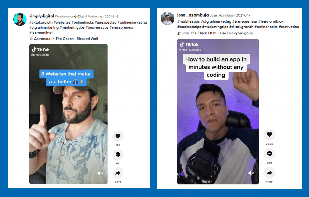 TikTok Digital Marketing Posts