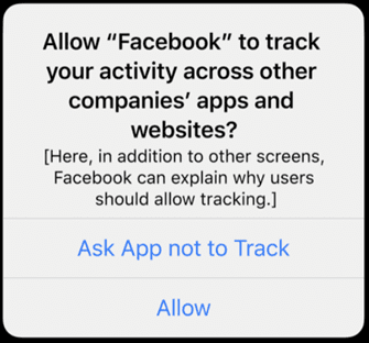 Facebook notification to opt in