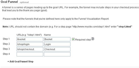 Analytics Goal Funnel