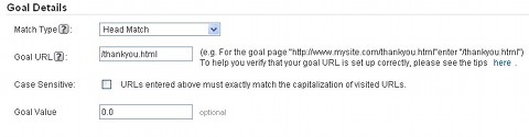Goal details