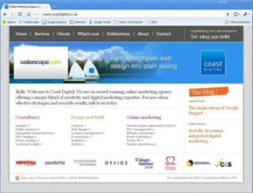Screenshot of new window created from a tab