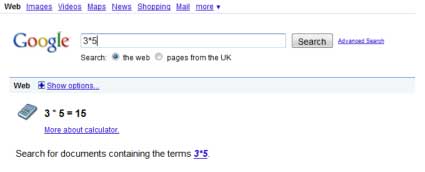 Google as Calculator