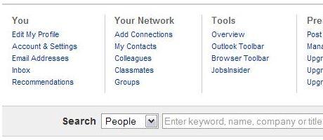 LinkedIn.com mini-sitemap
