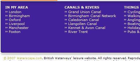 Waterscape.com mini-sitemap