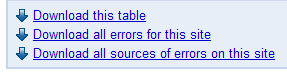 Screen shot from Google Webmaster Tools